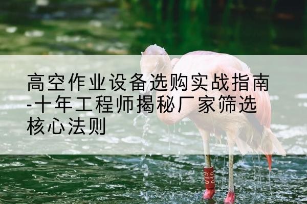 齐河剪叉式升降机厂家-高空作业设备选购实战指南-十年工程师揭秘厂家筛选核心法则