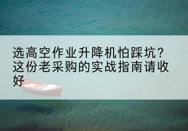 齐河高空作业升降机厂家推荐-选高空作业升降机怕踩坑？这份老采购的实战指南请收好